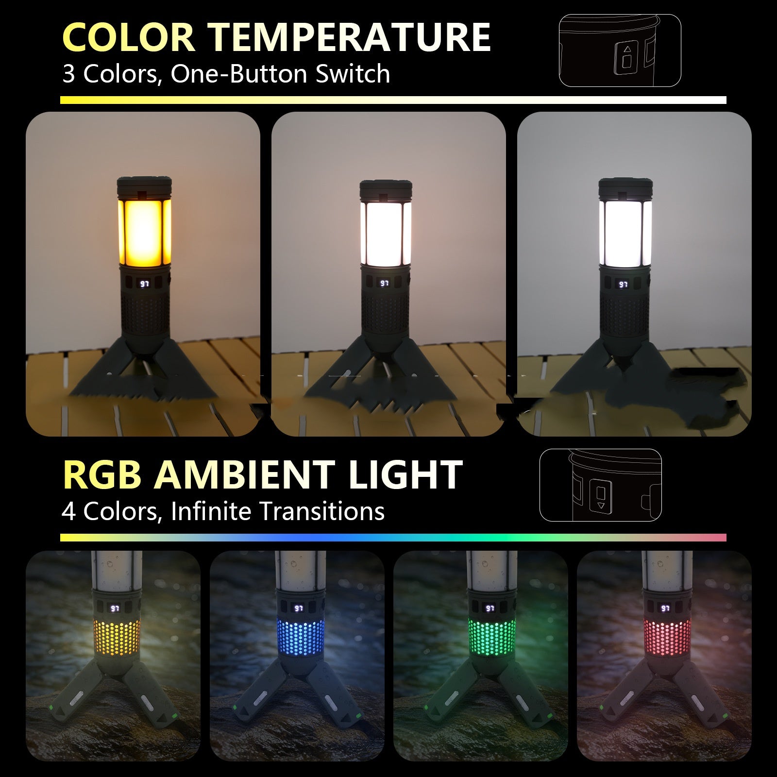 Telescopic Folding Camping Lantern