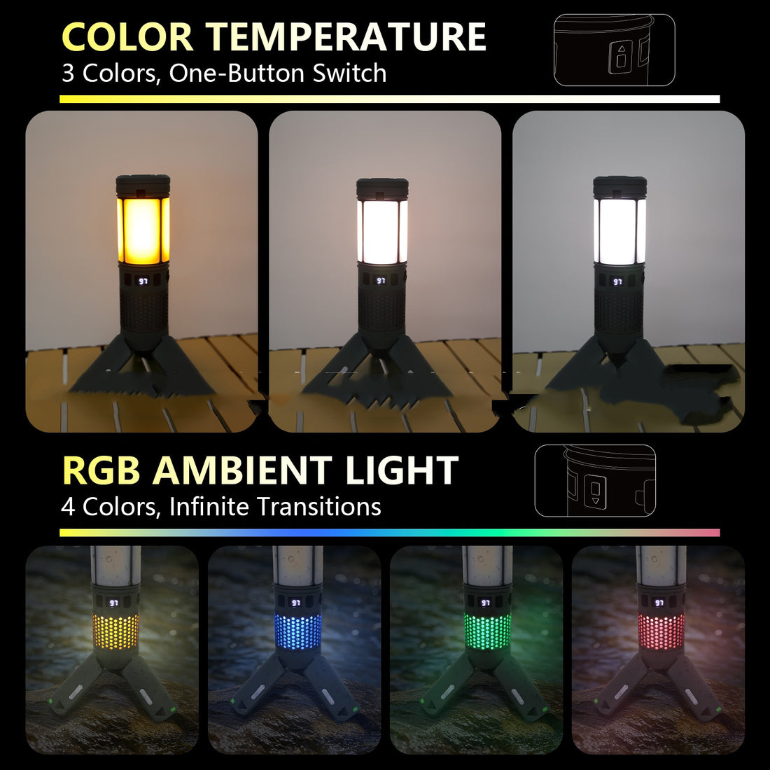 Telescopic Folding Camping Lantern