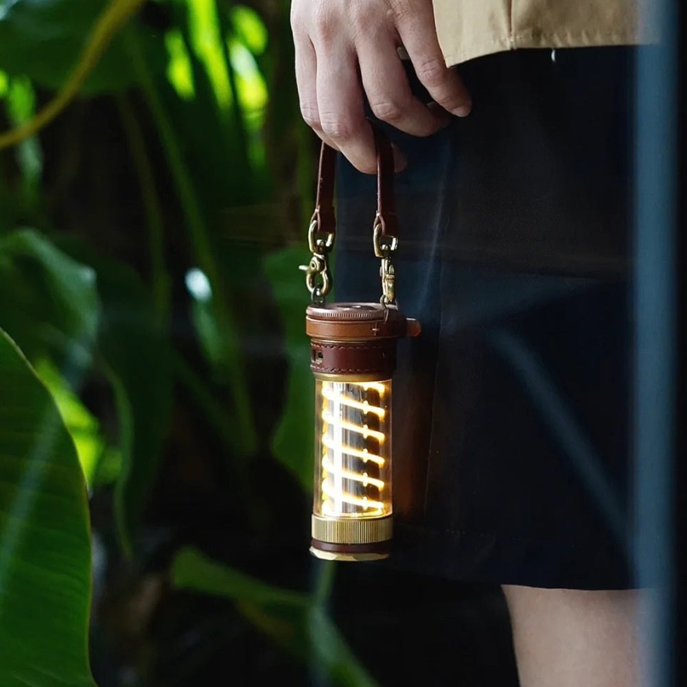 Beibang Edison Camping Lantern Leather Rope 3-Piece Set